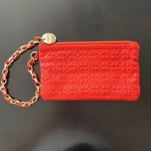 Deux Lux Orange and Gold Wristlet